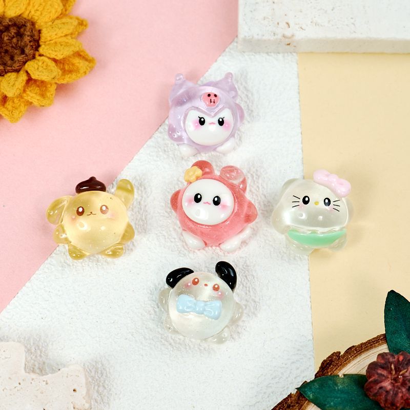 Hair Care Lotion - 20PCS Glow-in-the-dark Resin Cabochons, Round Chubby