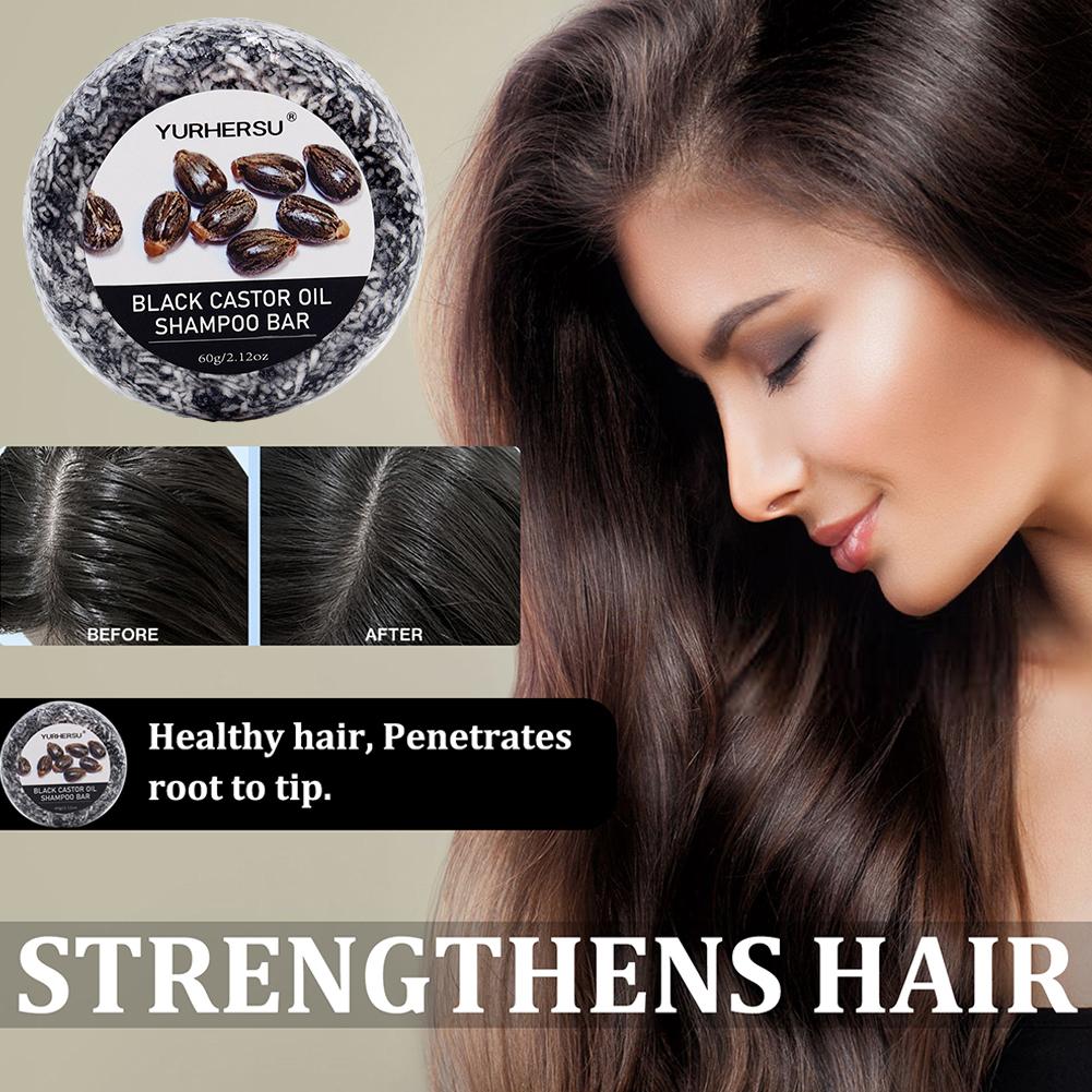 Hair Care Pantene - 1/3/5PCS 60g Black Castor Shampoo Bar