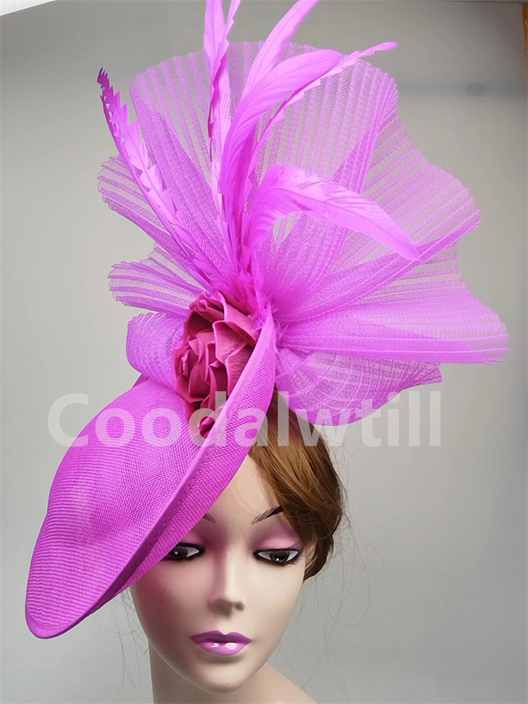 Hair Net Invisible - Elegant Flower Fascinator Pillbox Cap Wedding