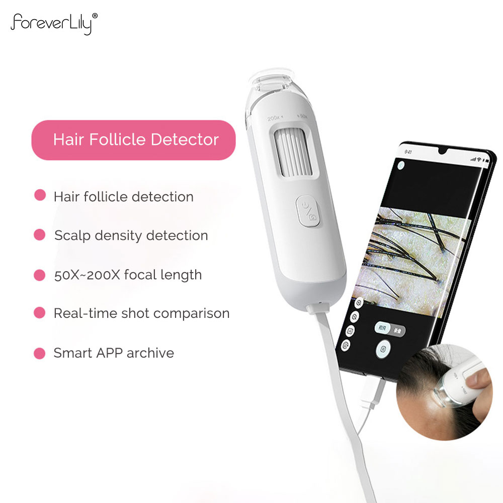 Hair Porosity Test - Visual Dermatoscope Scalp Detector 50X/200X Magnifying