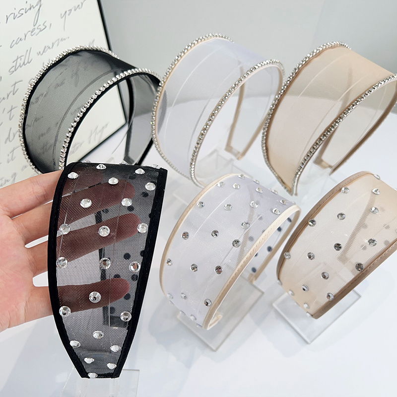 Hair Net Invisible - New Solid Color Elegant Retro Rhinestone