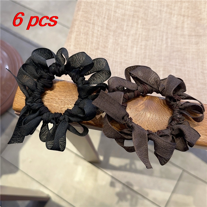 Hair Net Invisible - 6 Pcs Women's Hair Scrunchies Set