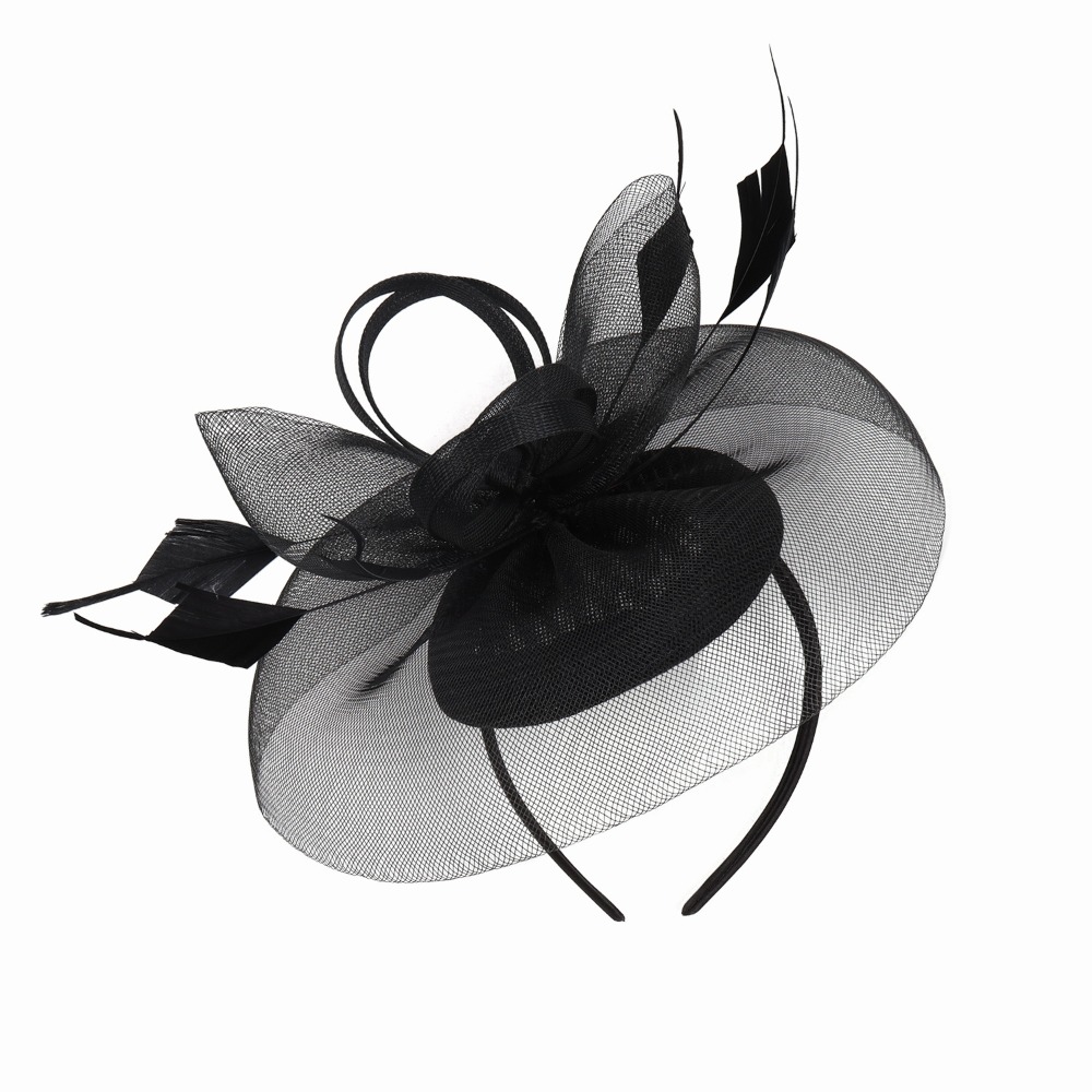 Hair Net Invisible - Fashion Feathers Mesh Fascinator Hat Exquisite