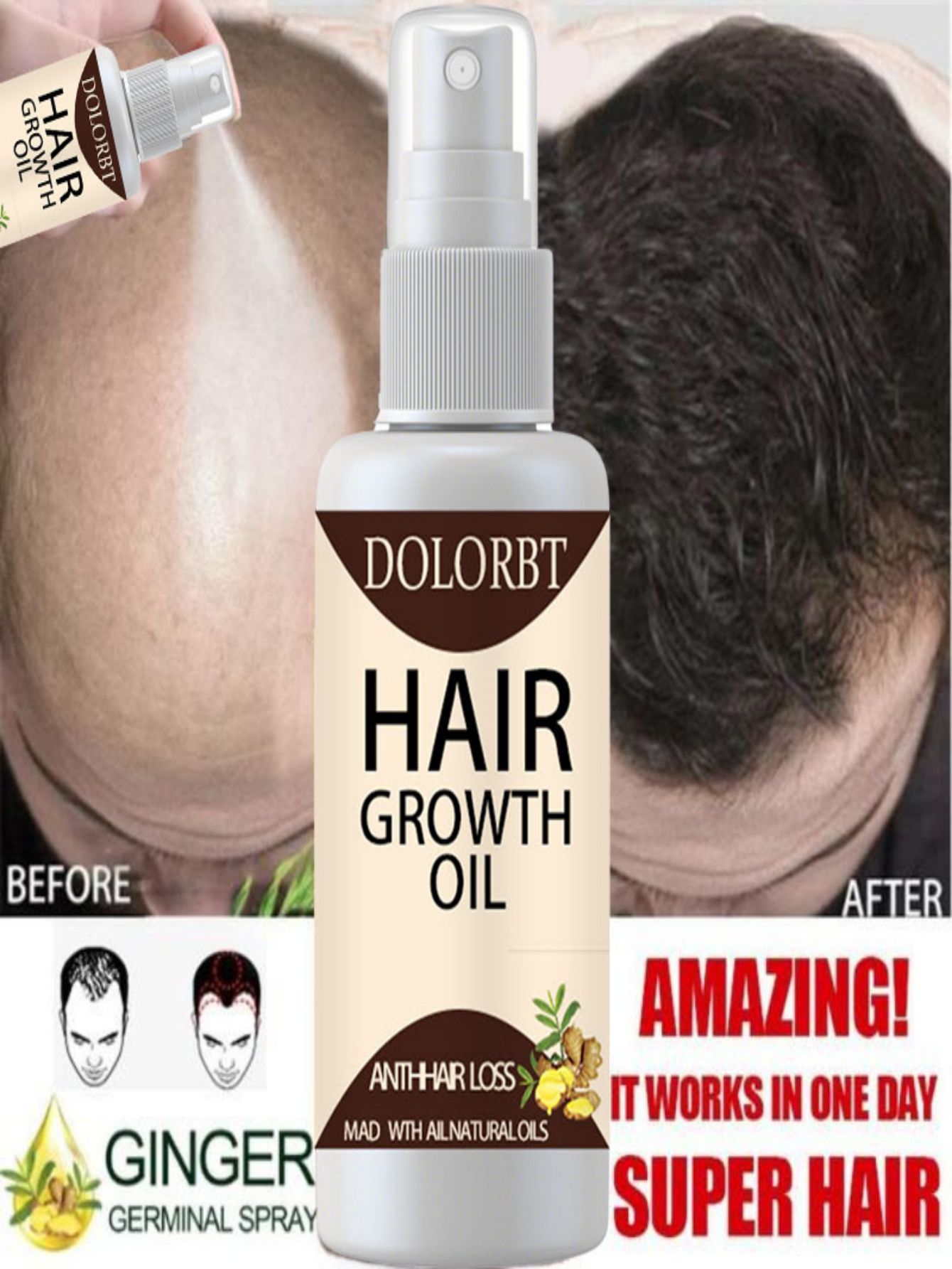 Hair Care Herbal Products - Hair Growth Essence Oil Spray Herbal
