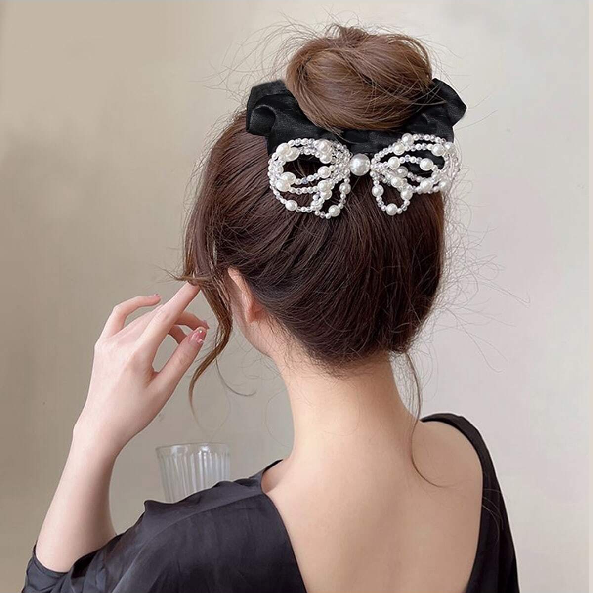 Hair Net Invisible - Sweet and Elegant French-Style Faux Pearl