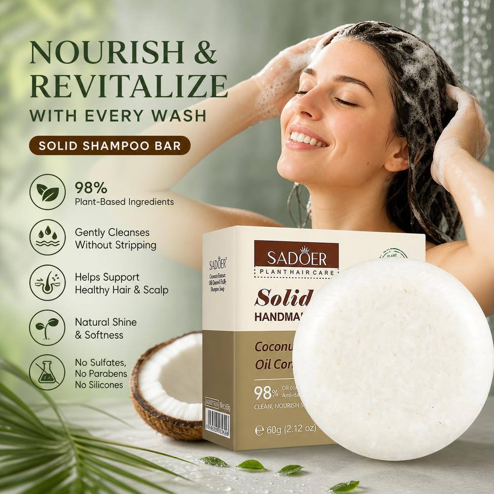 SADOER 60g Coconut Shampoo Her - Hair Care Herbal Products ulasan dan harga
