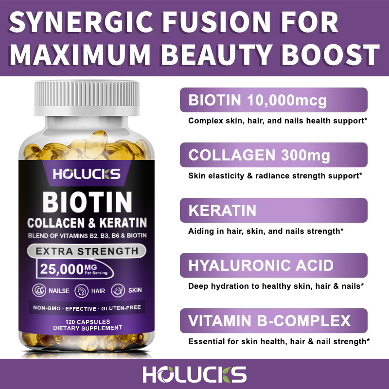 Biotin Collagen & Keratin Caps - Hair Care Keratin ulasan dan harga