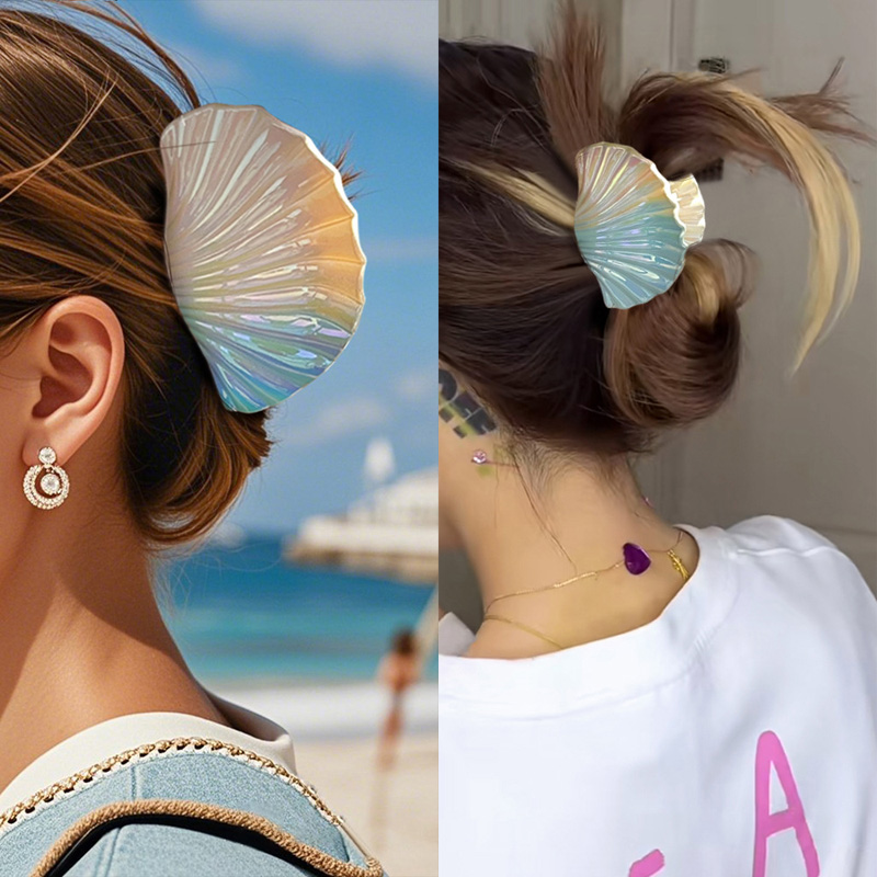 2pcs Gradient Shell Hair Clip  - Hair Clip Claw Large ulasan dan harga