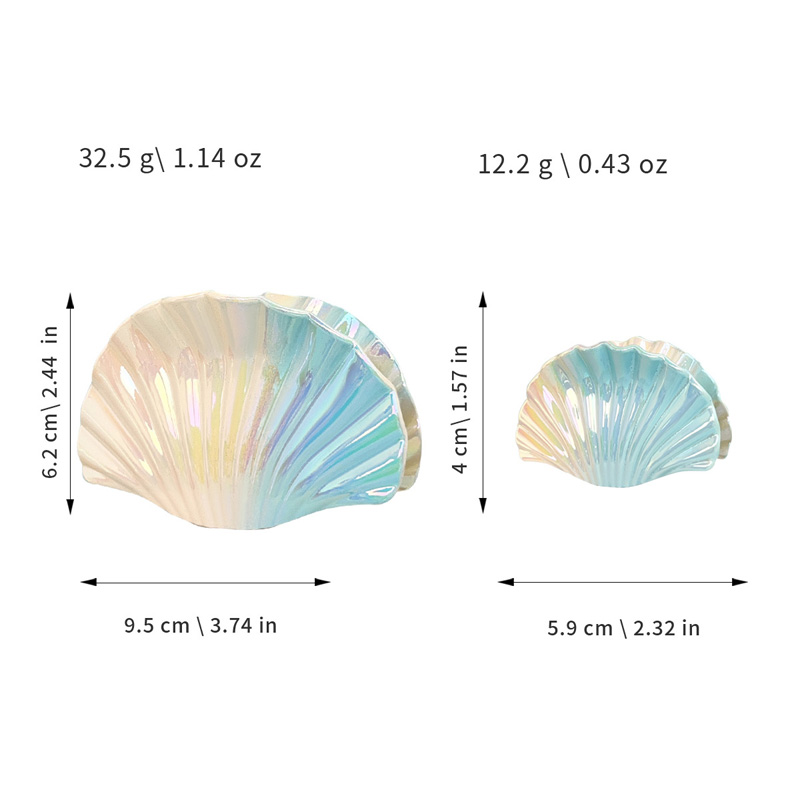 2pcs Gradient Shell Hair Clip  - Hair Clip Claw Large ulasan dan harga