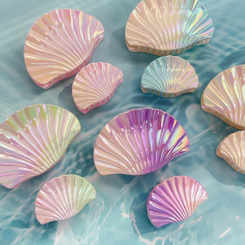 2pcs Gradient Shell Hair Clip  - Hair Clip Claw Large ulasan dan harga