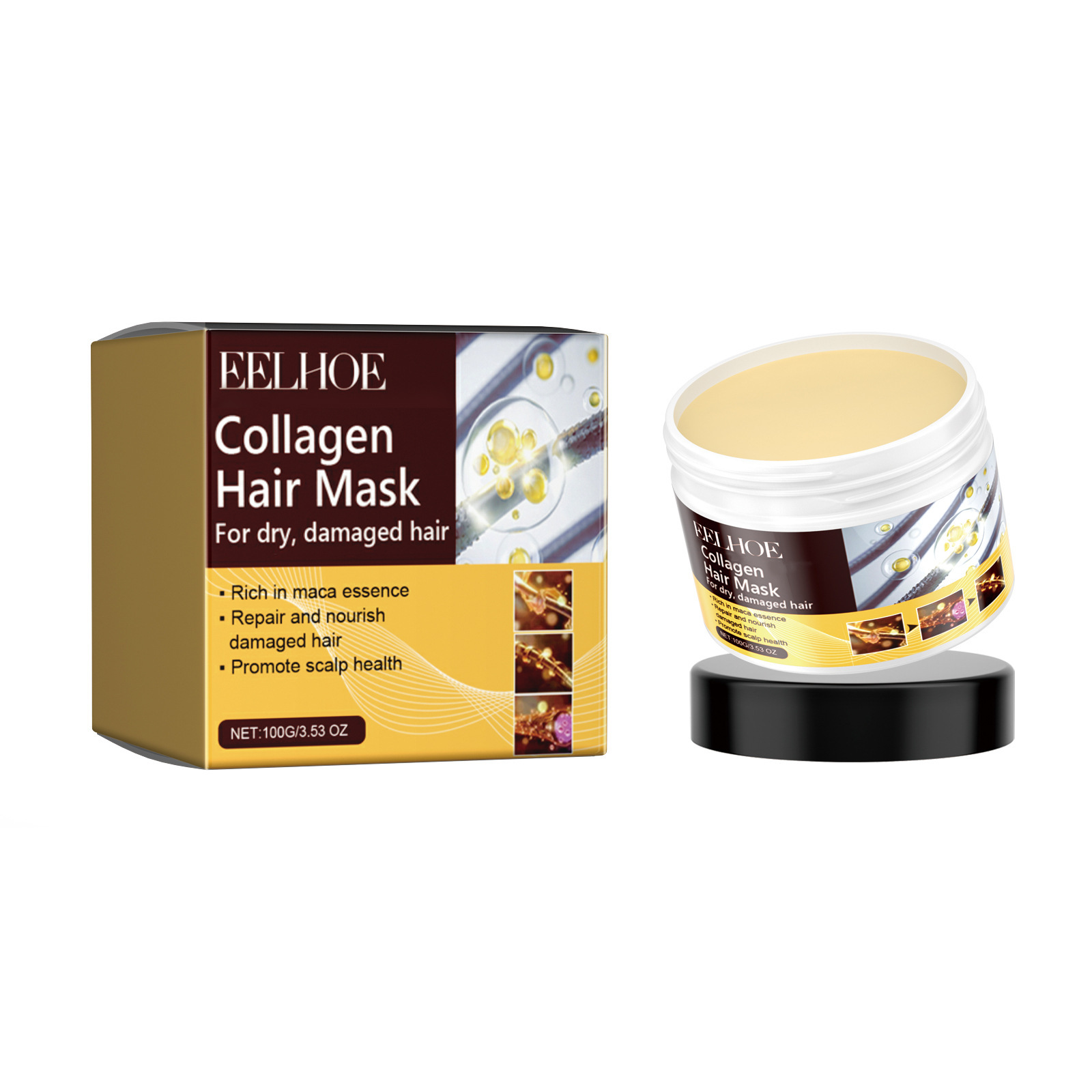 EELHOE Collagen Hair Mask Anti - Hair Care Vegan ulasan dan harga