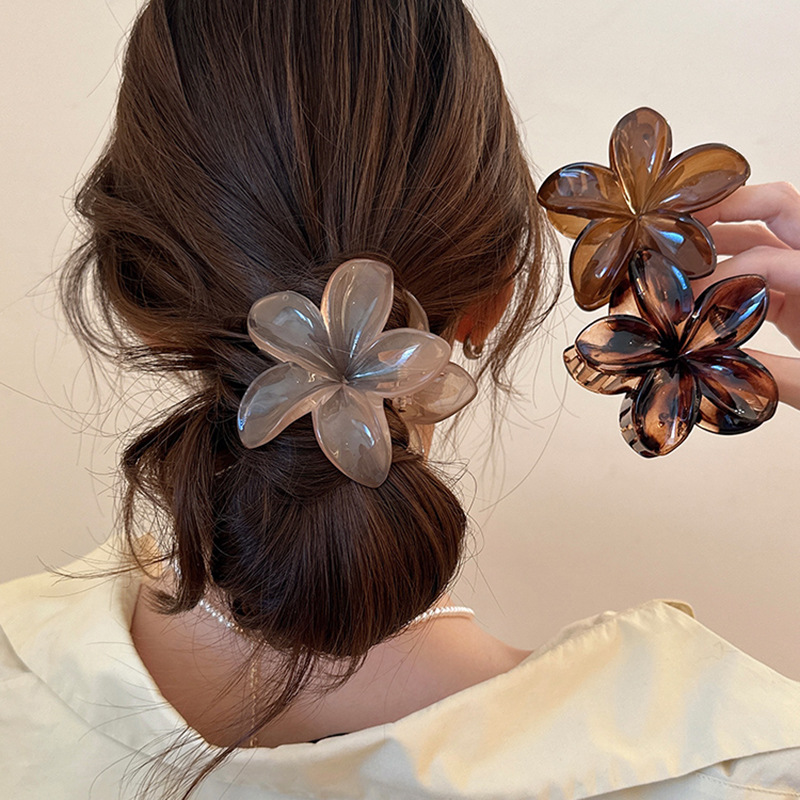 Women's Large-Size 8cm Brown B - Hair Clip Claw Large ulasan dan harga