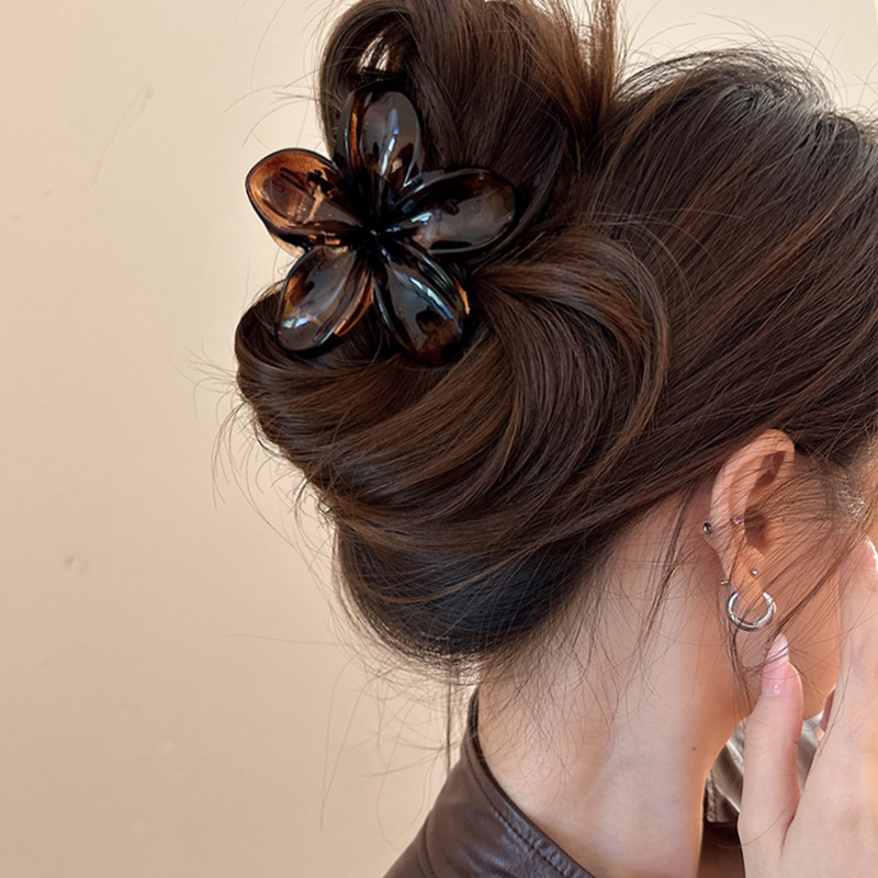 Women's Large-Size 8cm Brown B - Hair Clip Claw Large ulasan dan harga