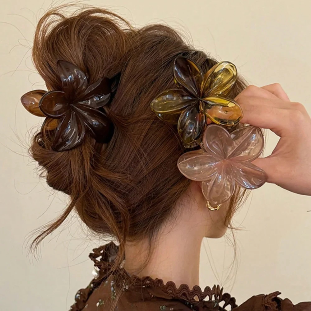 Women's Large-Size 8cm Brown B - Hair Clip Claw Large ulasan dan harga