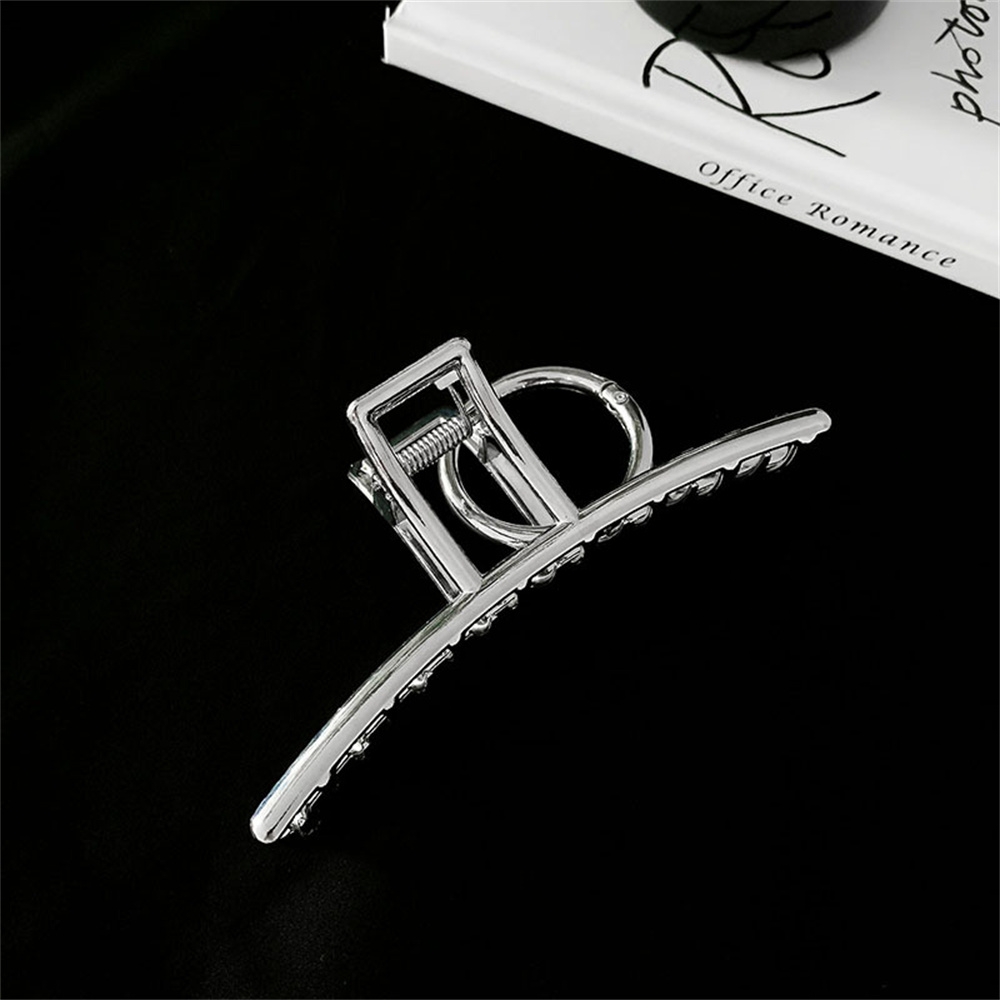 Silver Metal Large Hair Claw C - Hair Clip Claw Large ulasan dan harga