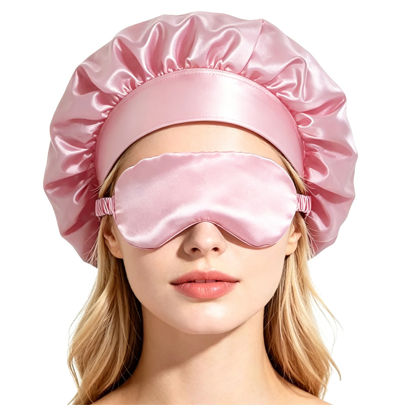  Satin Bonnet Sleep Eye Mask  - Hair Care Set ulasan dan harga