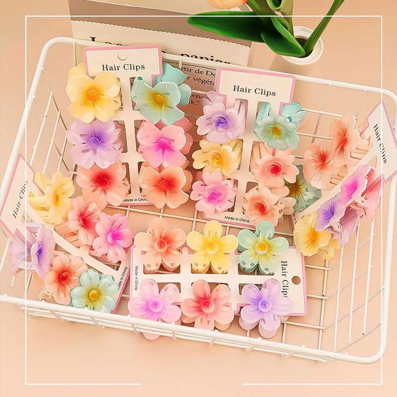 6Pcs Fashion Colorful Transpar - Hair Clip Claw Large ulasan dan harga