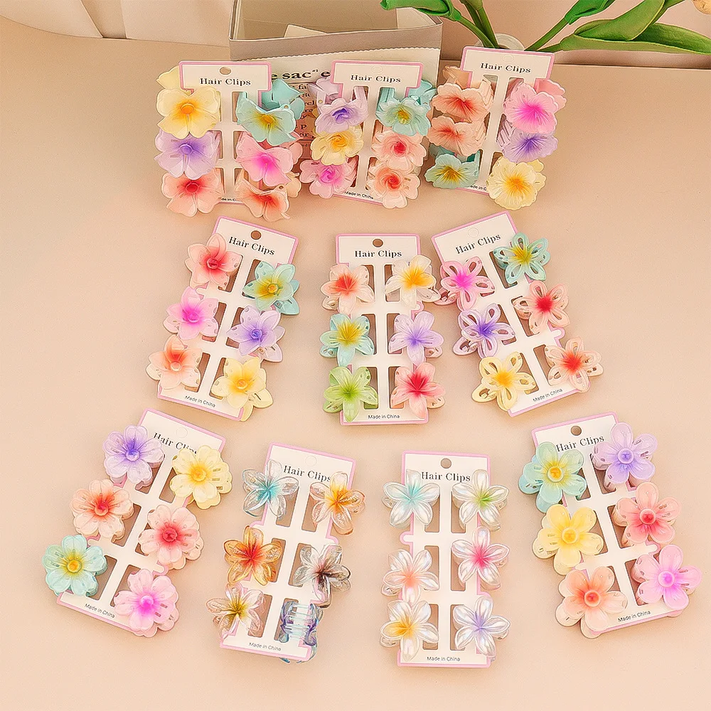 6Pcs Fashion Colorful Transpar - Hair Clip Claw Large ulasan dan harga