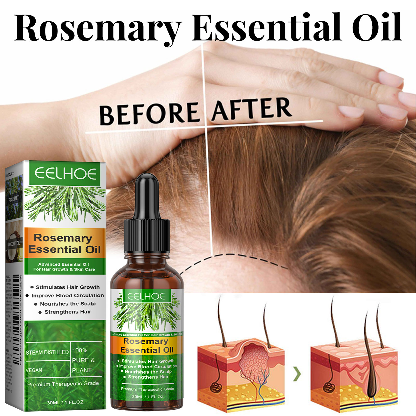 Hair Growth Serum Fast Growing - Hair Care Fragrance Essential Oil ulasan dan harga