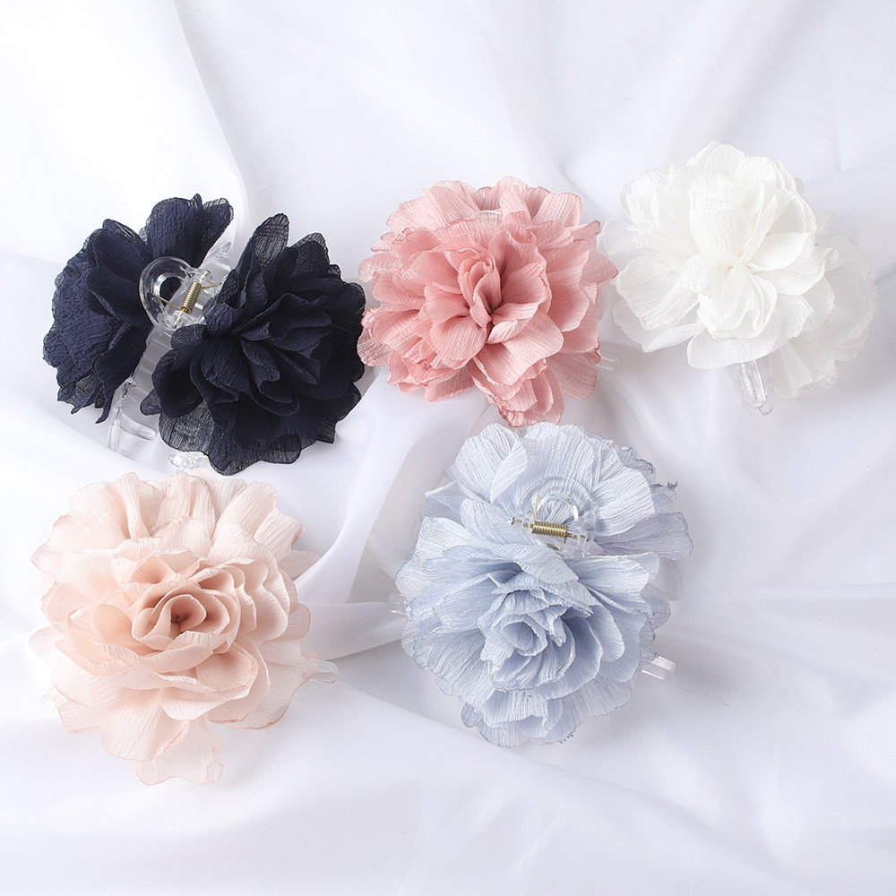 Fabric Big Flower Hair Claw Cl - Hair Clip Claw Large ulasan dan harga
