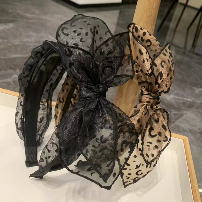 Vintage Leopard Print Hairband - Hair Net Invisible ulasan dan harga