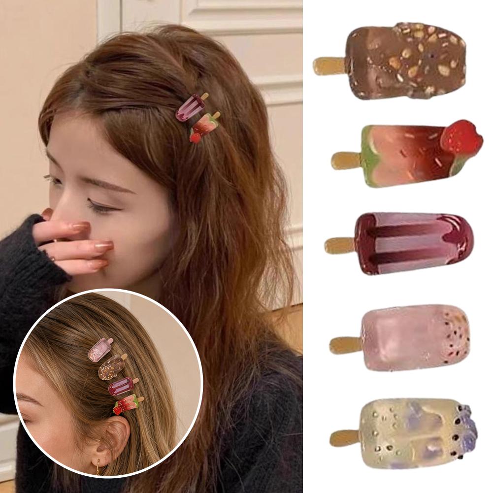 10Pcs Ice Cream Hair Clips Set - Hair Care Lotion ulasan dan harga
