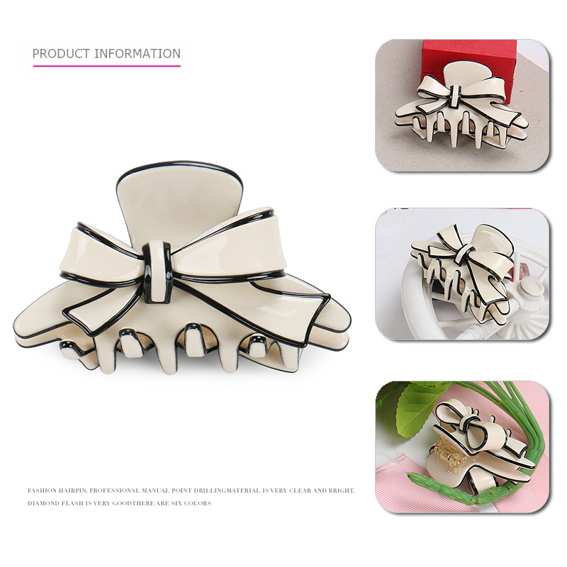 French High-end Acetic Double- - Hair Clip Claw Large ulasan dan harga