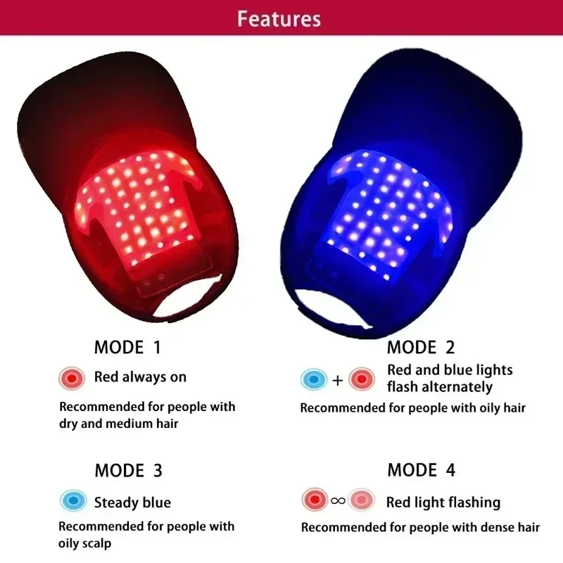 NEW LED Red Blue Light Therapy - Hair Care Vegan ulasan dan harga