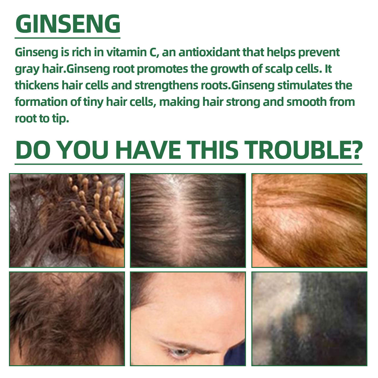 Natural Herbal Ginseng Hair Ca - Hair Care Herbal Products ulasan dan harga