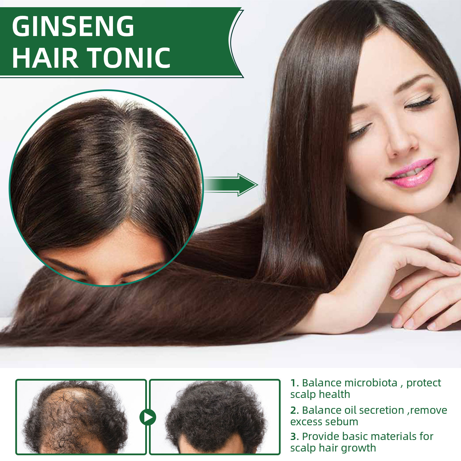 Natural Herbal Ginseng Hair Ca - Hair Care Herbal Products ulasan dan harga