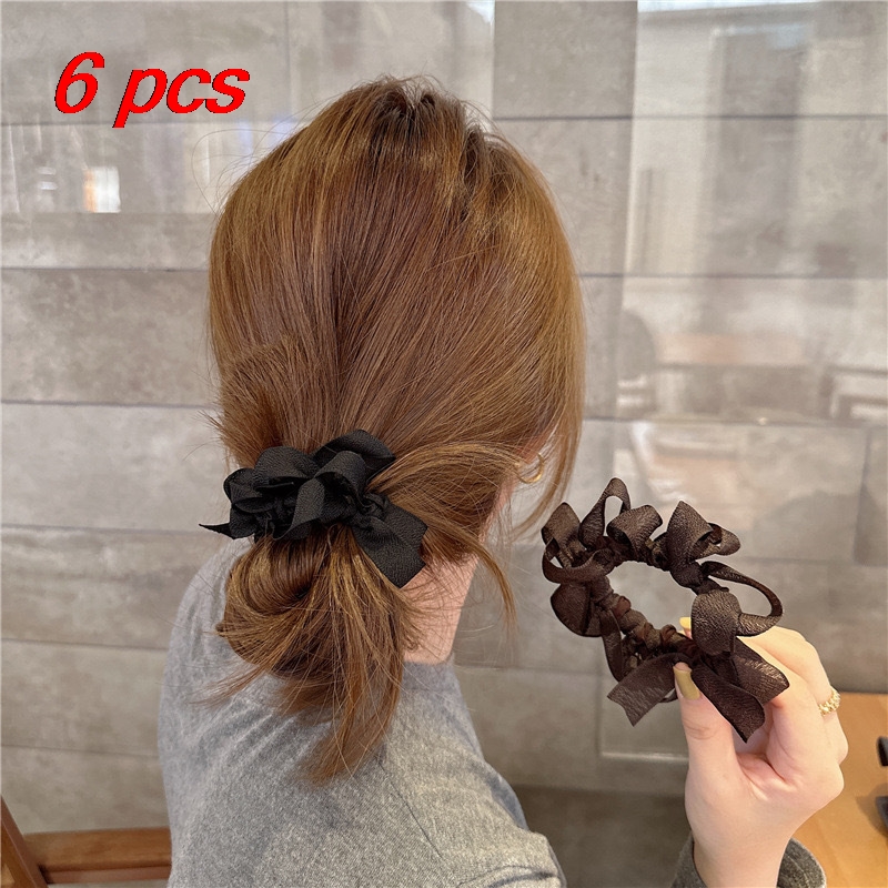 6 Pcs Women's Hair Scrunchies  - Hair Net Invisible ulasan dan harga