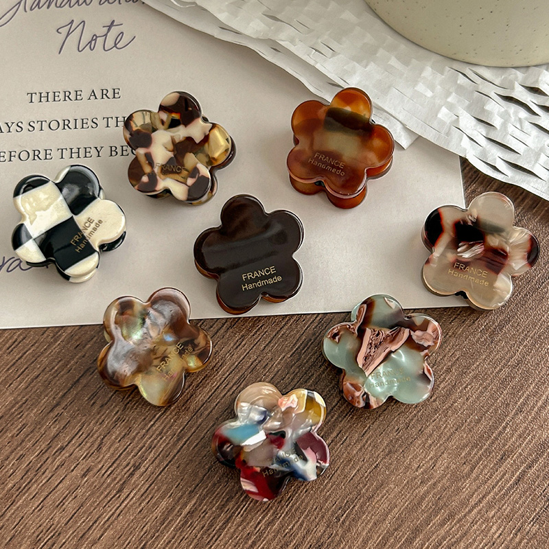 8Pcs/Set Cute Flower Acetate H - Hair Clip Claw Large ulasan dan harga