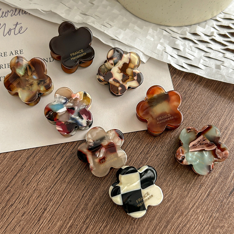 8Pcs/Set Cute Flower Acetate H - Hair Clip Claw Large ulasan dan harga