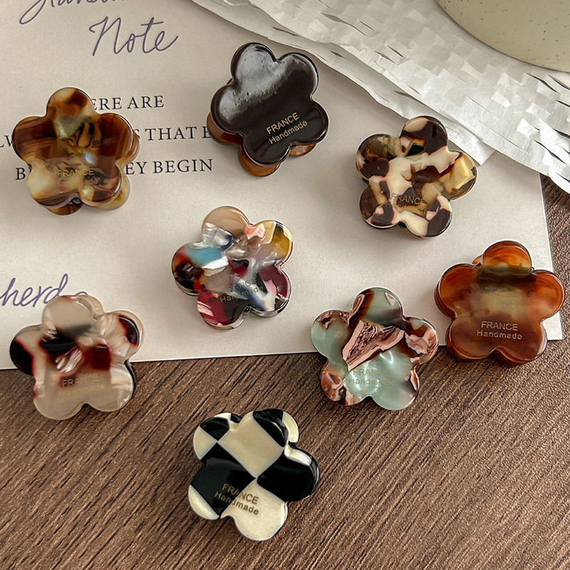 8Pcs/Set Cute Flower Acetate H - Hair Clip Claw Large ulasan dan harga