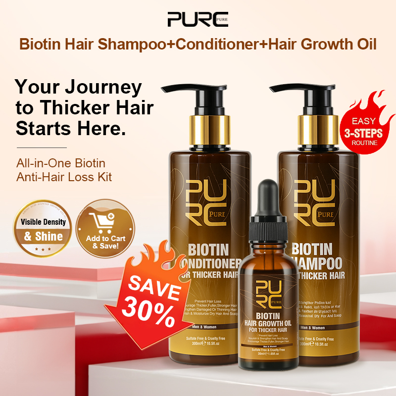 PURC Biotin Hair Growth Oil Sh - Keratin Treatment Set ulasan dan harga