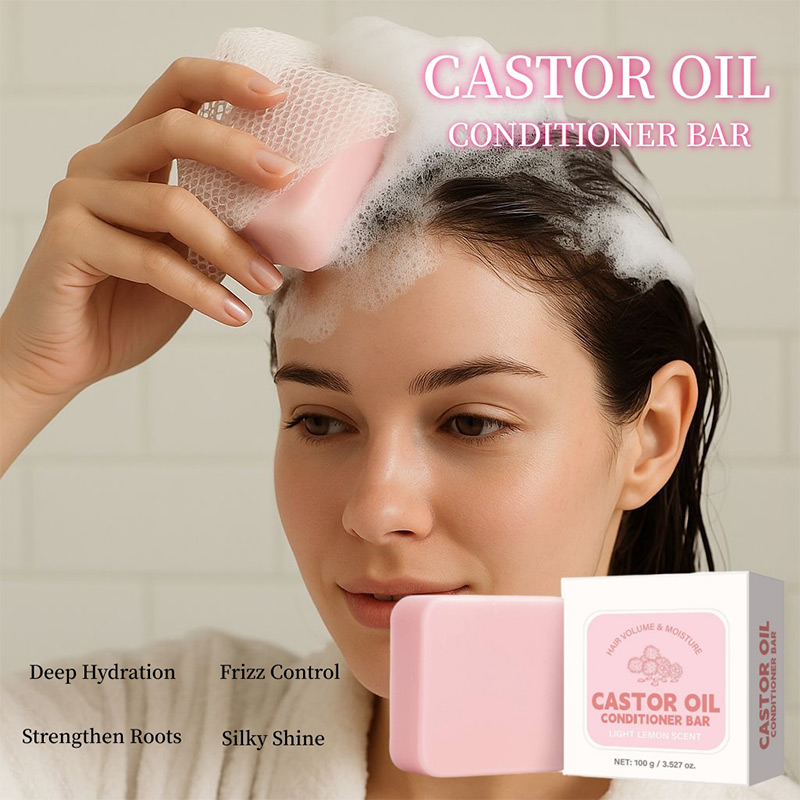 Castor Oil Conditioner Soap Ba - Hair Care Frizzy Hair ulasan dan harga