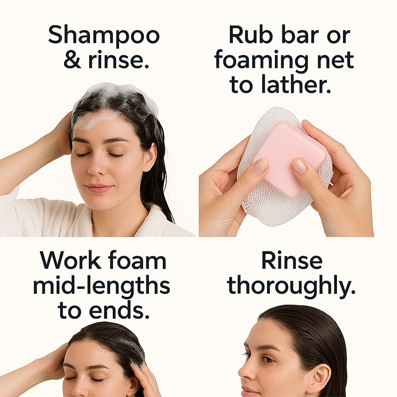 Castor Oil Conditioner Soap Ba - Hair Care Frizzy Hair ulasan dan harga