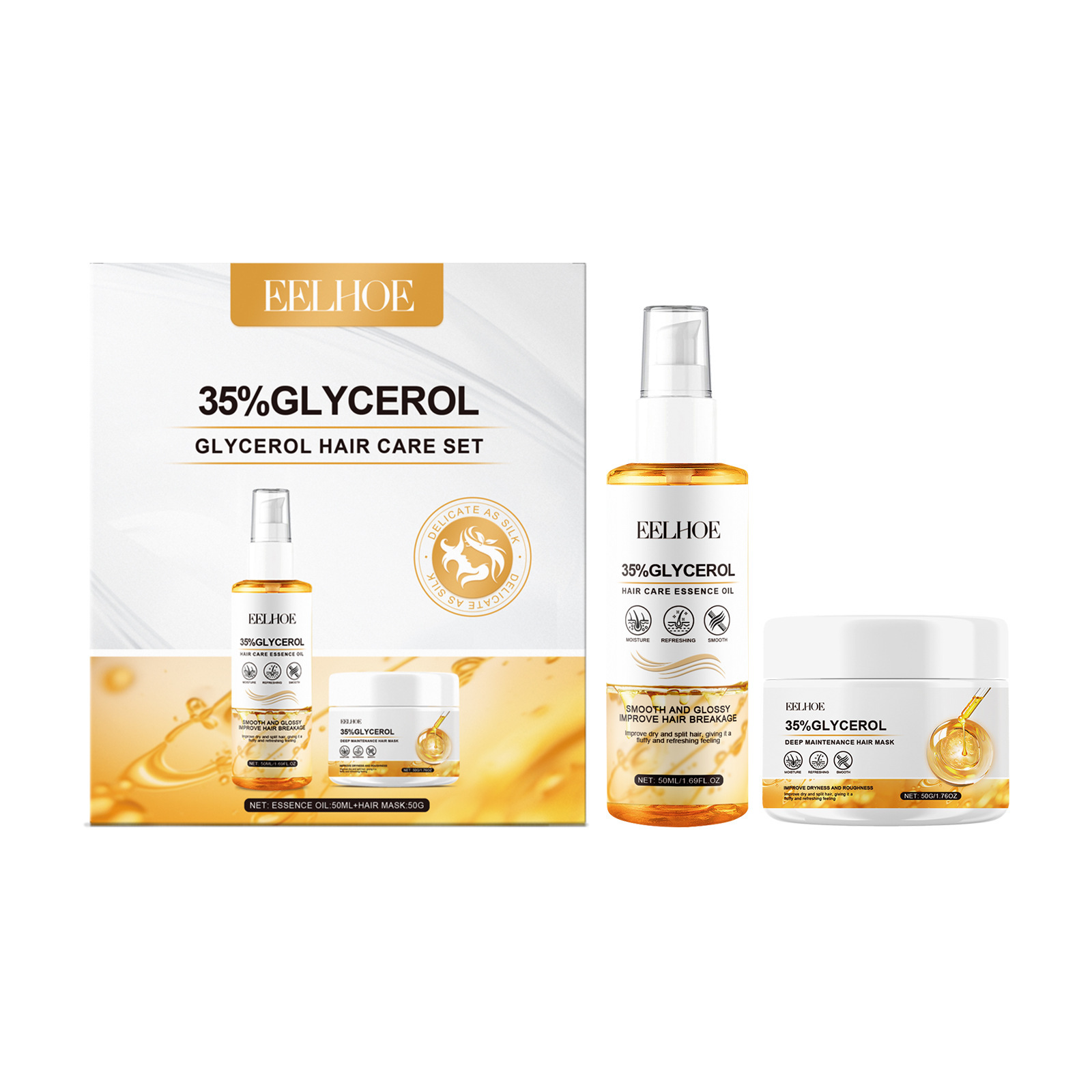 EELHOE Glycerol Hair Care Kit  - Hair Care Essence Oil ulasan dan harga