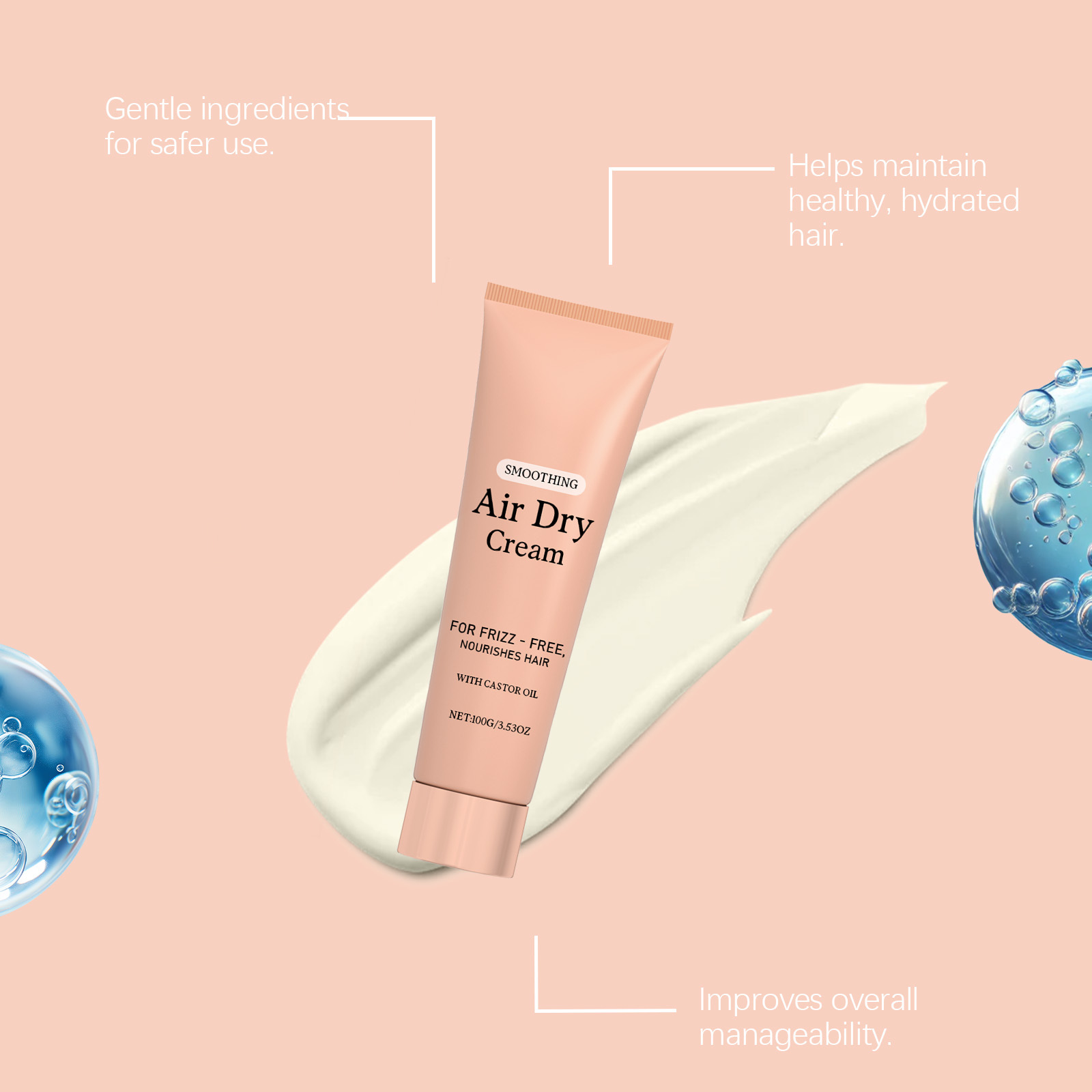 Air Dry Smoothing Hair Cream A - Hair Care Frizzy Hair ulasan dan harga